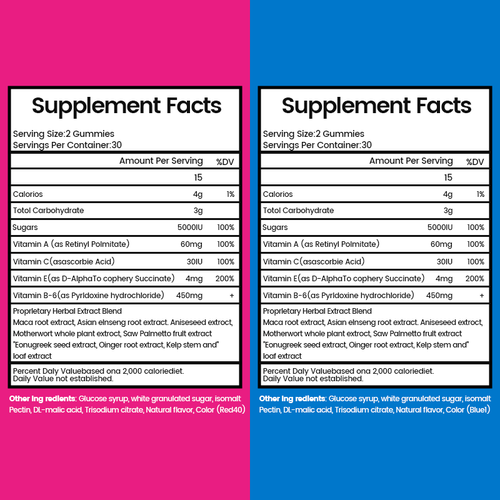 Top & Peach Support Combo Pack Multivitamin Gummies for Women | Includes Herbal Extracts & Essential Vitamins | Berry Flavor | 2-Pack (120 Gummies)